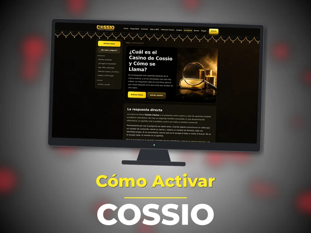 Cossio - Cómo Activar